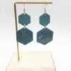 Gold splash green earrings - Bilde 2